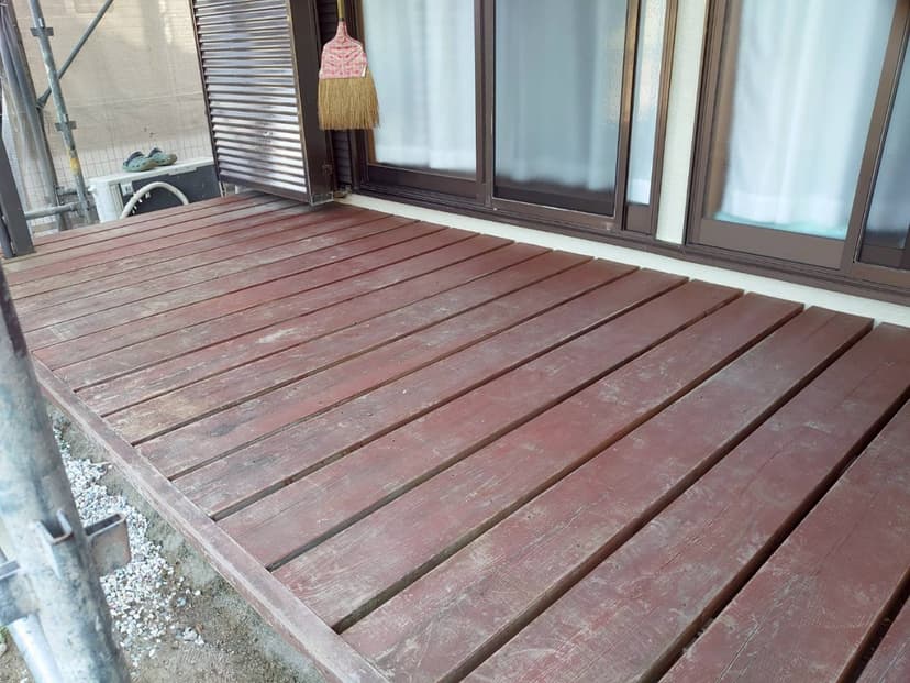 ウットデッキ施工 before